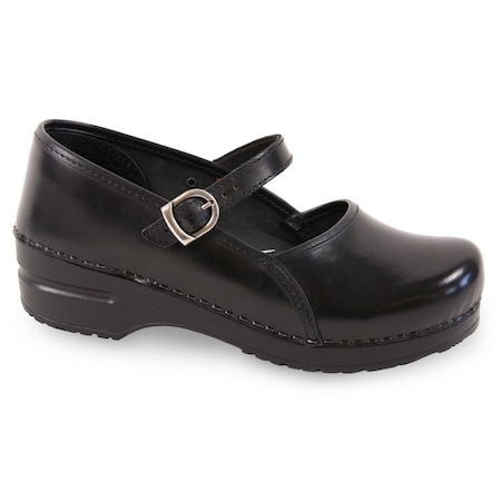 Sanita Women's Mary-Jane Clog, Cabrio leather Upper, Polyurethane Outsole, Black, Size 7.5-8 M 477953-002-39